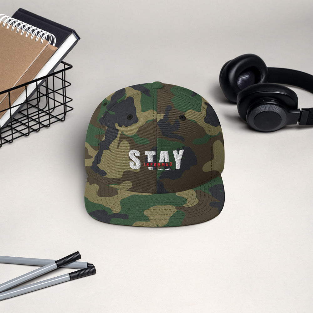 Stay Informed Snapback Hat